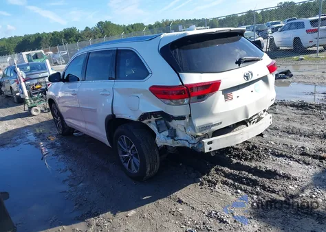 2018 Toyota Highlander Xle z USA, uszkodzony, nr VIN 5TDKZRFH9JS546214